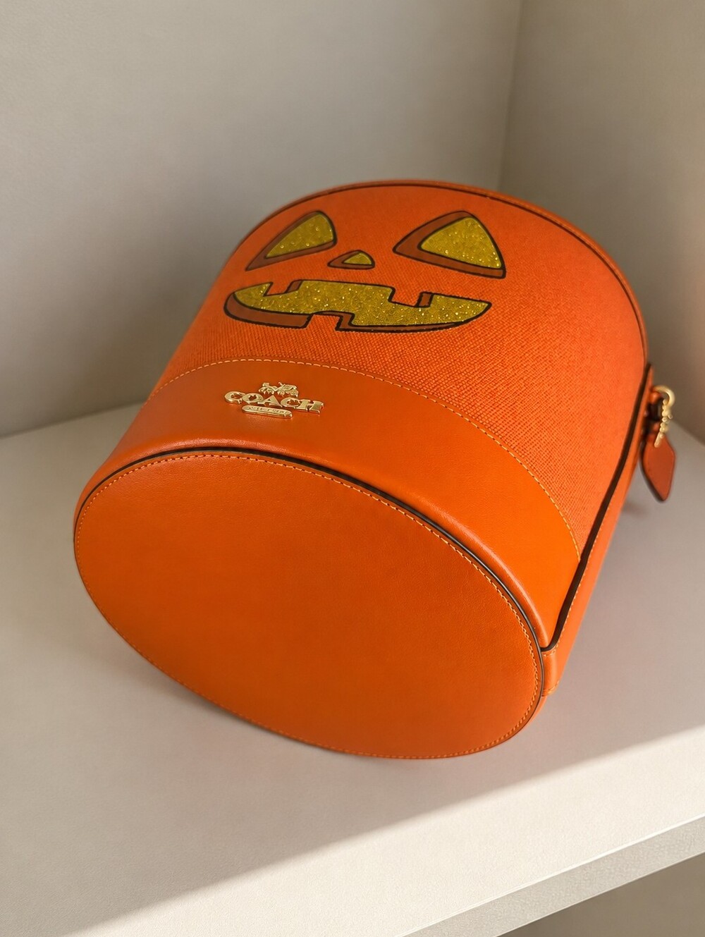 Coach Halloween Trick or Treat bucket Pumpkin Jack o lantern bag - Picture 4 of 6